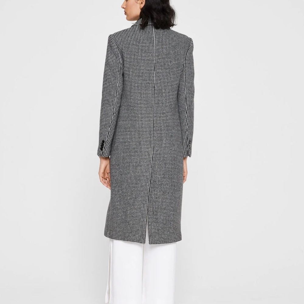 Slim Tailored Coat - Brand New - NEVER WORN - Black & White Houndstooth - Picture 3 of 7